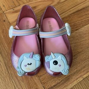 Mini Melissa Pink Unicorn Shoes